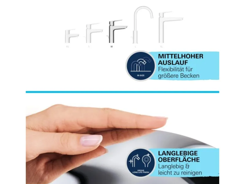 Sale Grohe QuickFix Waschtischarmatur Start M herausziehbarer Auslauf 32 mm (1 1/4")