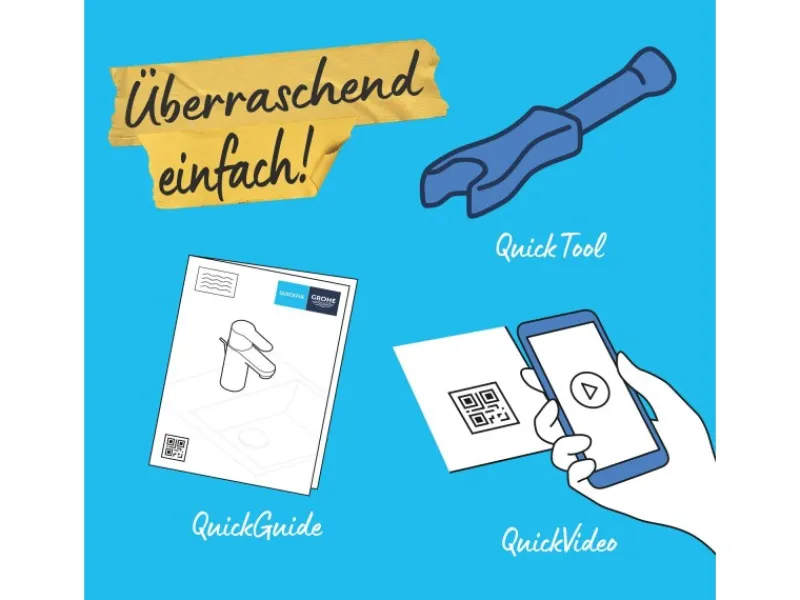 Grohe QuickFix Waschtischarmatur Einhebelmischer Start Alira Chrom S< Einhebelmischer