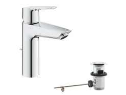 Sale Grohe QuickFix Waschtischarmatur Start M-Size Zugstangen-Ablaufgarnitur 1 1/4"