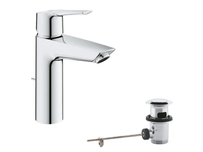 Sale Grohe QuickFix Waschtischarmatur Start M-Size Zugstangen-Ablaufgarnitur 1 1/4"