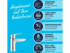 Grohe Ersatzteile Küchenarmatur<QuickFix Waschtischarmatur Start S-Size mit Energie-Spar-Funktion 1 1/4"