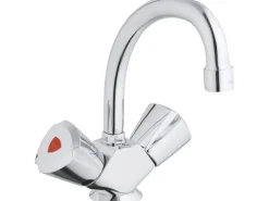 Grohe Zweigriffarmatur|Einhebelmischer<QuickFix Waschtisch-Einlochbatterie Costa Trend L-Size Chrom