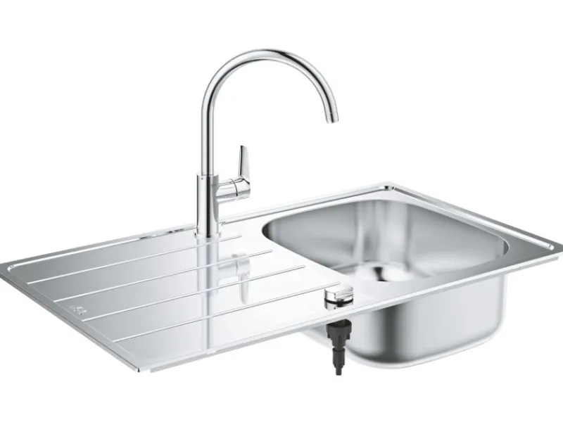 Grohe Set aus Einbauspüle und Küchenarmatur Edelstahl< Edelstahlspülen