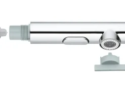 Grohe Spülbrause mit Metallgehäuse Ø 7,5 cm x 16,5 cm Chrom< Ersatzteile Küchenarmatur