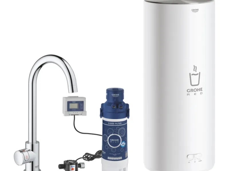 Grohe Standventil und Boiler Red Mono Größe-L Chrom< Einhebelmischer