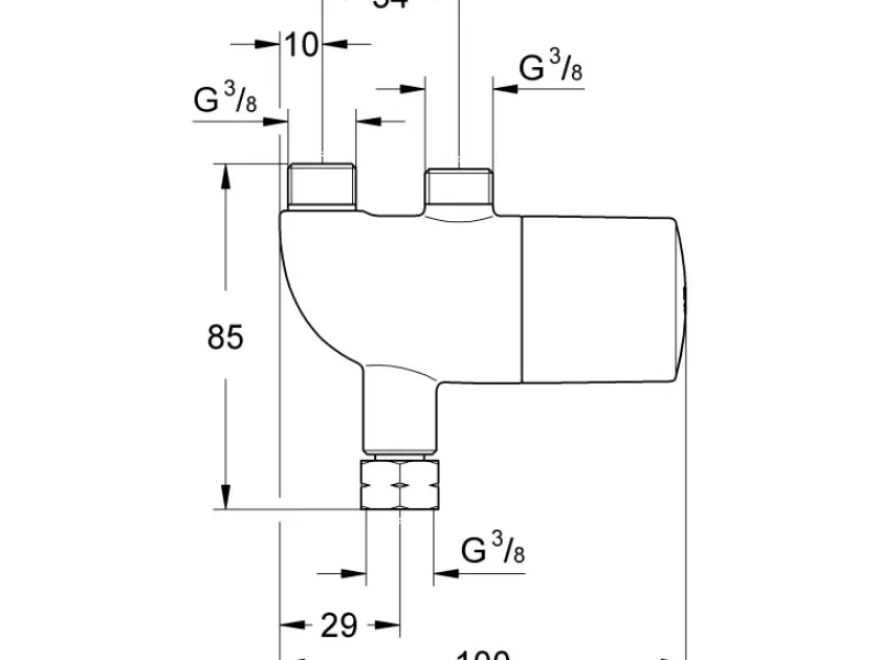 Sale Grohe Thermischer Verbrühschutz Grohtherm Micro in Chrom
