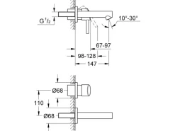 Grohe Waschbeckenarmatur Concetto 2-Loch Chrom< Einhebelmischer