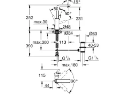 Online Grohe Waschbeckenarmatur Lineare L-Size Chrom