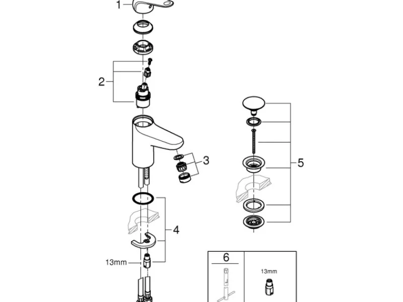 Grohe Waschtischarmatur Einhebelmischer Swift S-Size< Einhebelmischer
