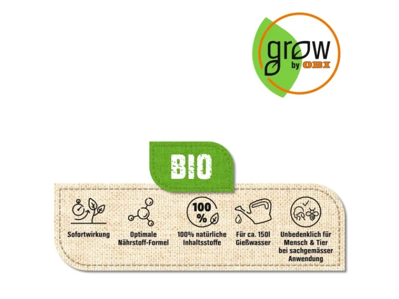 GROW by OBI BIO Garten- und Gemüse-Dünger, 1l< Töpfe