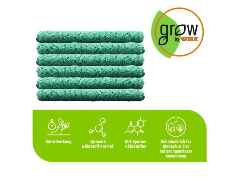 Sale GROW by OBI Düngestäbchen für Grünpflanzen und Palmen, 30 Stück