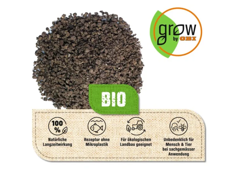 GROW by OBI Veganer Bio- Garten- und Hochbeetdünger, 750 g< Töpfe