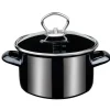 GSW Pfannen<Fleischtopf Profi Black Star mit Glasdeckel 16Cm
