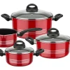 Online GSW Kochtopf Set Milano Color 4 Teilig Rot