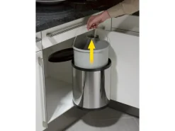 Hailo Mülleimer Compact Box 15 l Edelstahl< Einbauküchen|Küchenschränke