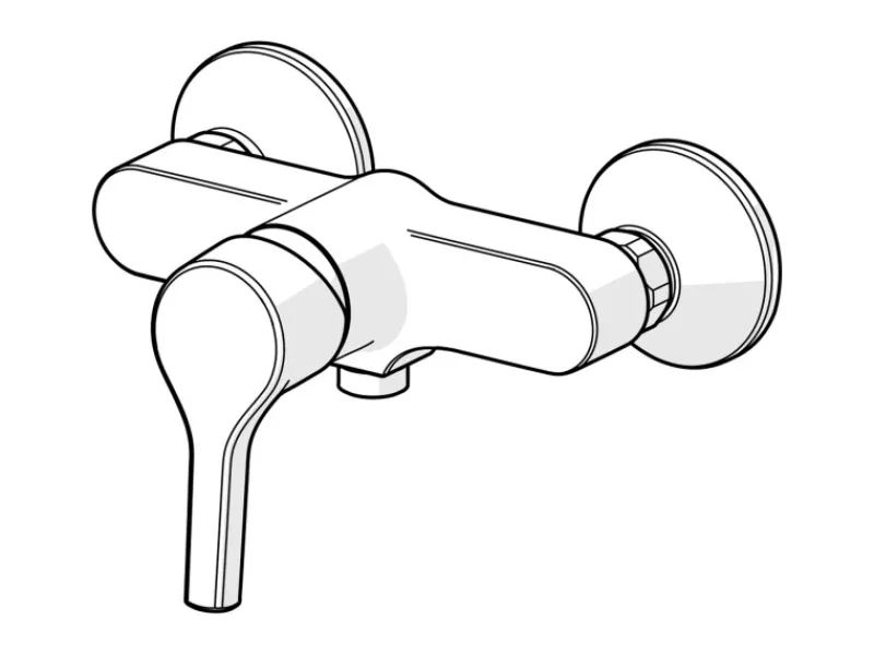 Hansa Einhebelmischer<Brausebatterie Einhebelmischer Paleno 5647 Chrom