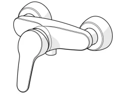 Hansa Einhebelmischer<Brausebatterie Einhebelmischer Mix 0167 Chrom