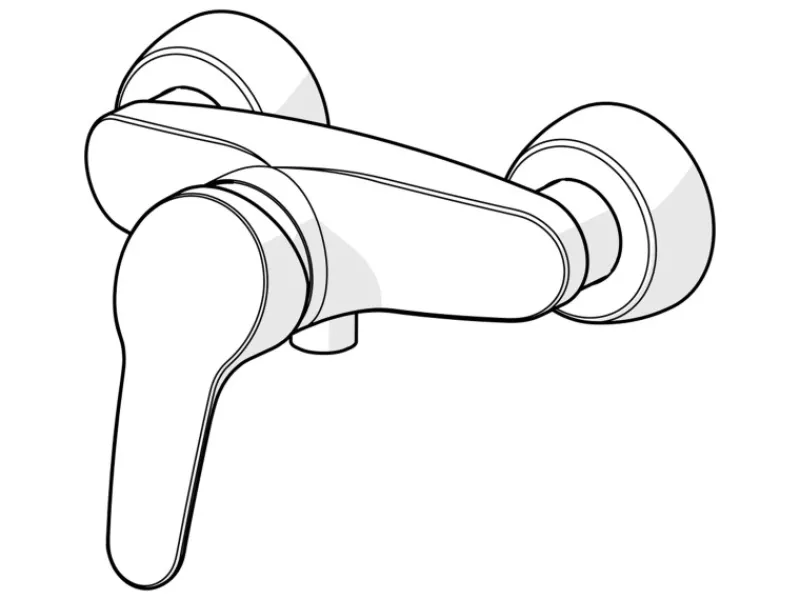 Hansa Einhebelmischer<Brausebatterie Einhebelmischer Mix 0167 Chrom