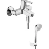 Hansa Einhand Wannenbatterie PRIMO AP mit Brausegarnitur in Chrom