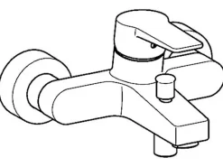 Hansa Einhebelmischer<Einhand Wannenbatterie TWIST in Chrom