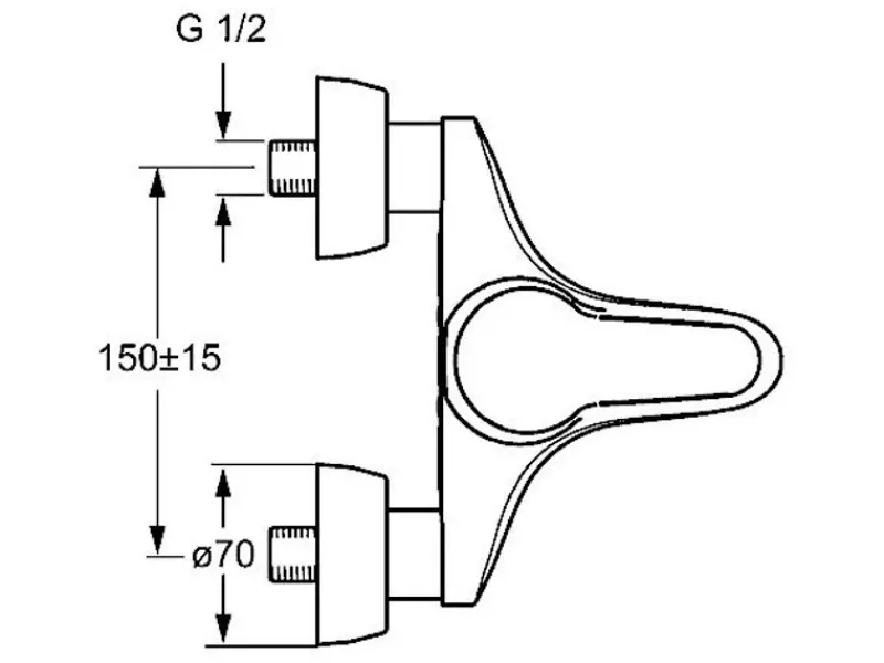 Hansa Einhebelmischer<Einhand-Wannenbatterie MIX in Chrom