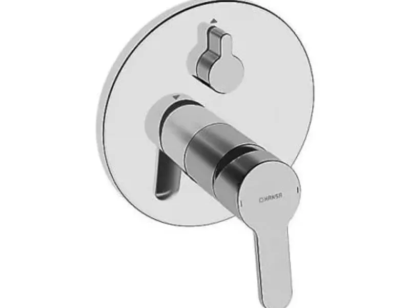 Hansa Einhebelmischer<Einhand-Wannen-Funktionseinheit PRIMO Rosette rund in Chrom