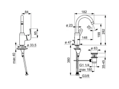 Outlet Hansa Waschtischbatterie Einhebelmischer Pinto 4510 Chrom
