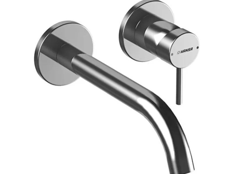 Hansa Waschtisch-Einhand-Wandbatterie 22,5 cm PUBLIC in Chrom< Einhebelmischer