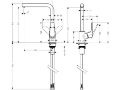 Best Hansgrohe Einhebel-Küchenarmatur Focus 280 mm Chrom