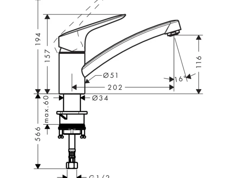 Sale Hansgrohe Einhebel-Küchenarmatur Logis 120 mm Chrom