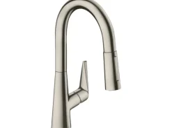 Hansgrohe Einhebelmischer<Einhebel-Küchenmischer mit Ausziehbrause M5116-H160 Edelstahl-Optik