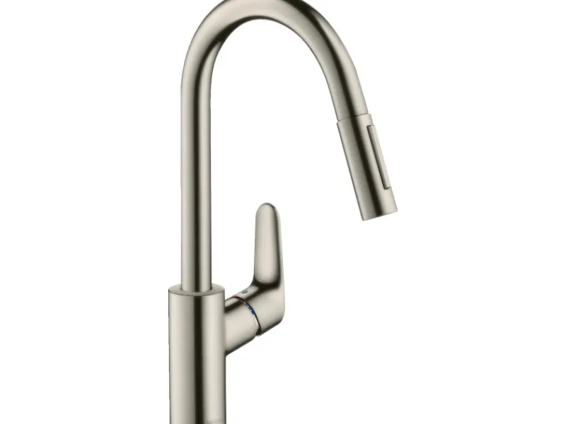 Online Hansgrohe Einhebel-Küchenmischer Focus 240 mit Ausziehbrause Edelstahl Finish