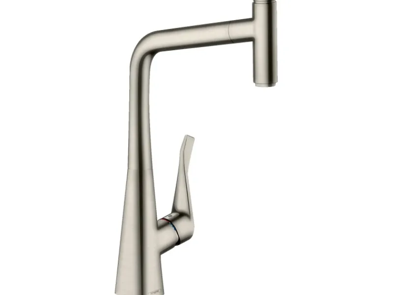 Hansgrohe Einhebel-Küchenmischer Metris Select 320 mit Ausziehauslauf Edelstahl< Einhebelmischer