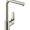 Hansgrohe Einhebelmischer<Einhebel-Küchenmischer Focus 280 mit Schwenkauslauf Edelstahl Finish