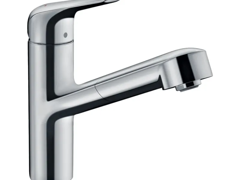 Hansgrohe Einhebelmischer|Töpfe<Einhebel-Küchenmischer mit Ausziehauslauf M427-H150 Chrom