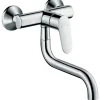 Hansgrohe Wandauslaufventil|Einhebelmischer<Einhebel-Küchenmischer Focus für Wandmontage Chrom