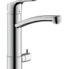 Hansgrohe Einhebelmischer<Einhebel-Küchenmischer Focus 200 mit Geräteabstellventil Chrom