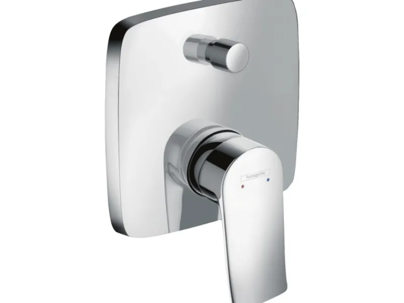 Hansgrohe Einhebelmischer<Einhebel-Wannenmischer Metris Unterputz m. Sicherungskombination Chrom