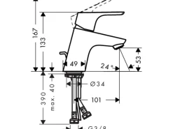 Discount Hansgrohe Einhebel-Waschbeckenarmatur Focus 70 mm mit Zugstangen-Ablaufg. Chrom