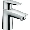 Hansgrohe Einhebelmischer<Einhebel-Waschbeckenarmatur Talis E 80mm mit Zugstangen-Ablaufgarnitur