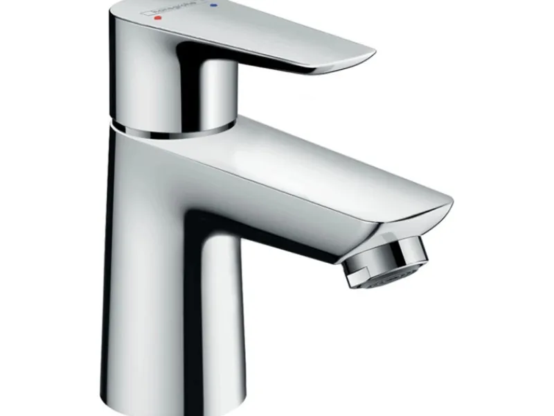 Hansgrohe Einhebelmischer<Einhebel-Waschbeckenarmatur Talis E 80mm mit Zugstangen-Ablaufgarnitur