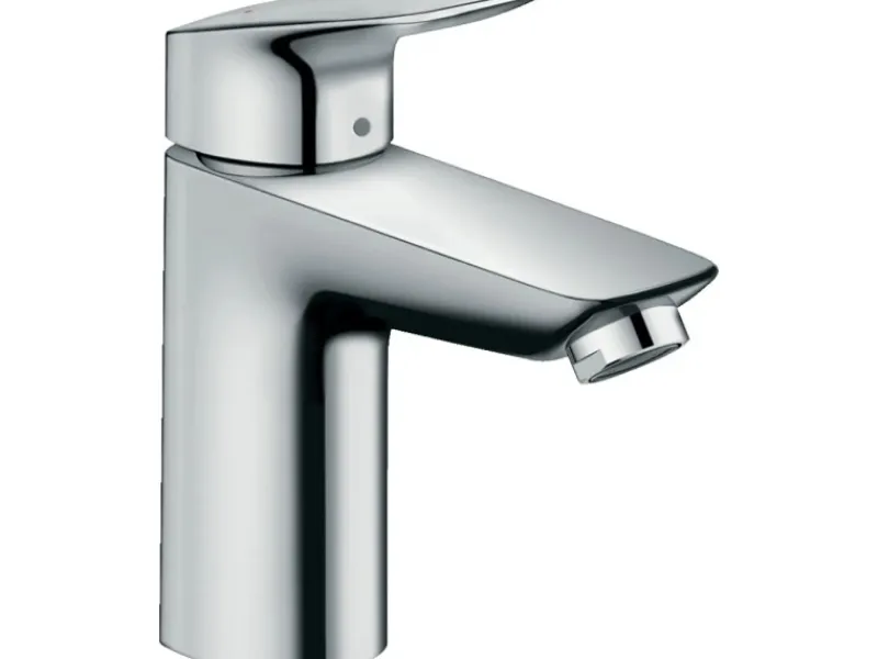 Hansgrohe Einhebelmischer<Einhebel-Waschtischarmatur Logis 100 LowFlow mit Zugstangen-Ablaufgar.