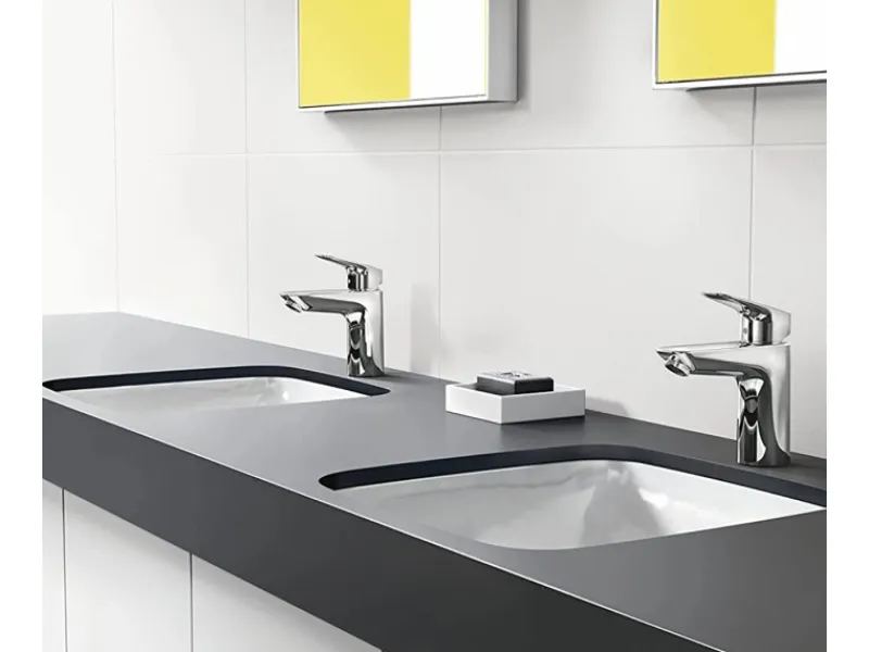 Hansgrohe Einhebelmischer<Einhebel-Waschtischarmatur Logis E 100 mm Chrom mit Zugstangen-Ablauf