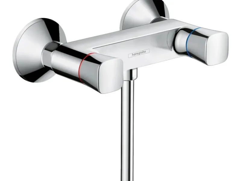 Hansgrohe Zweigriffarmatur<2-Griff Duscharmatur Logis Aufputz Chrom