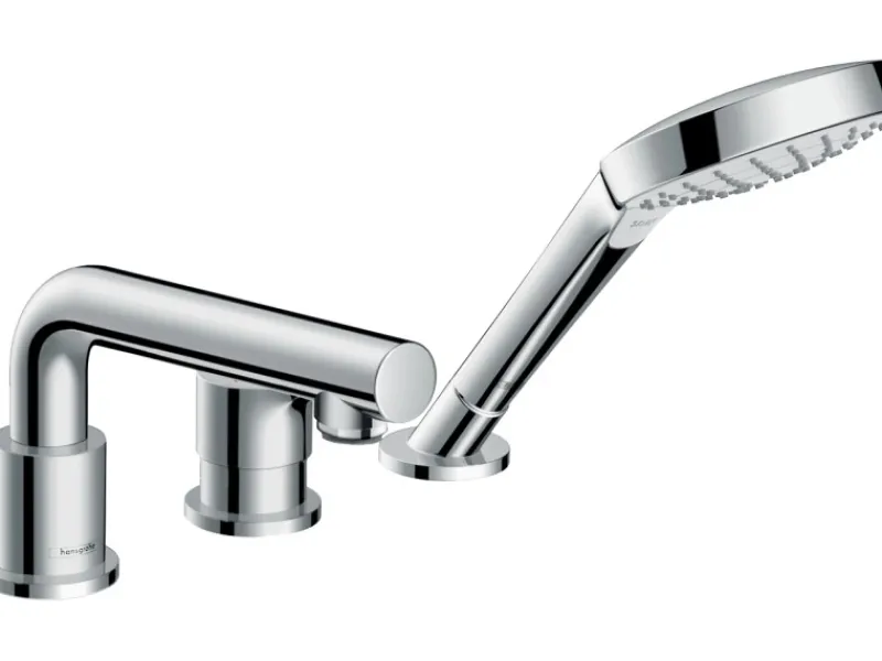 Hansgrohe 3-Loch Einhebel-Wannenrandarmatur Talis S mit Secuflex Chrom< Einhebelmischer