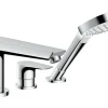 Sale Hansgrohe 3-Loch Einhebel-Wannenrandarmatur Talis E mit Secuflex Chrom