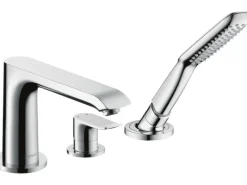 Outlet Hansgrohe 3-Loch Einhebel-Wannenrandmischer Metris Chrom