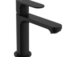 New Hansgrohe Waschtischmischer Rebris 110 mit Zugstangen-Ablaufgarnitur Mattschwarz