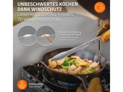 HAUKI Camping Küche Schwarz Campingschrank Faltbar mit Tragetasche< Kochfelder
