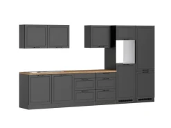 Held Möbel Küchenschränke<Held Küchen Küchenzeile Kempten 360 cm Grau/Graphit ohne E-Geräte /autark